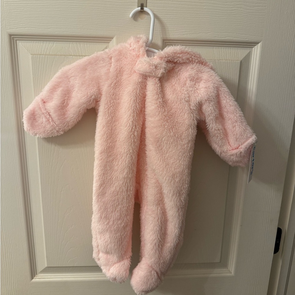 Carter's Pink Fleece bear suit